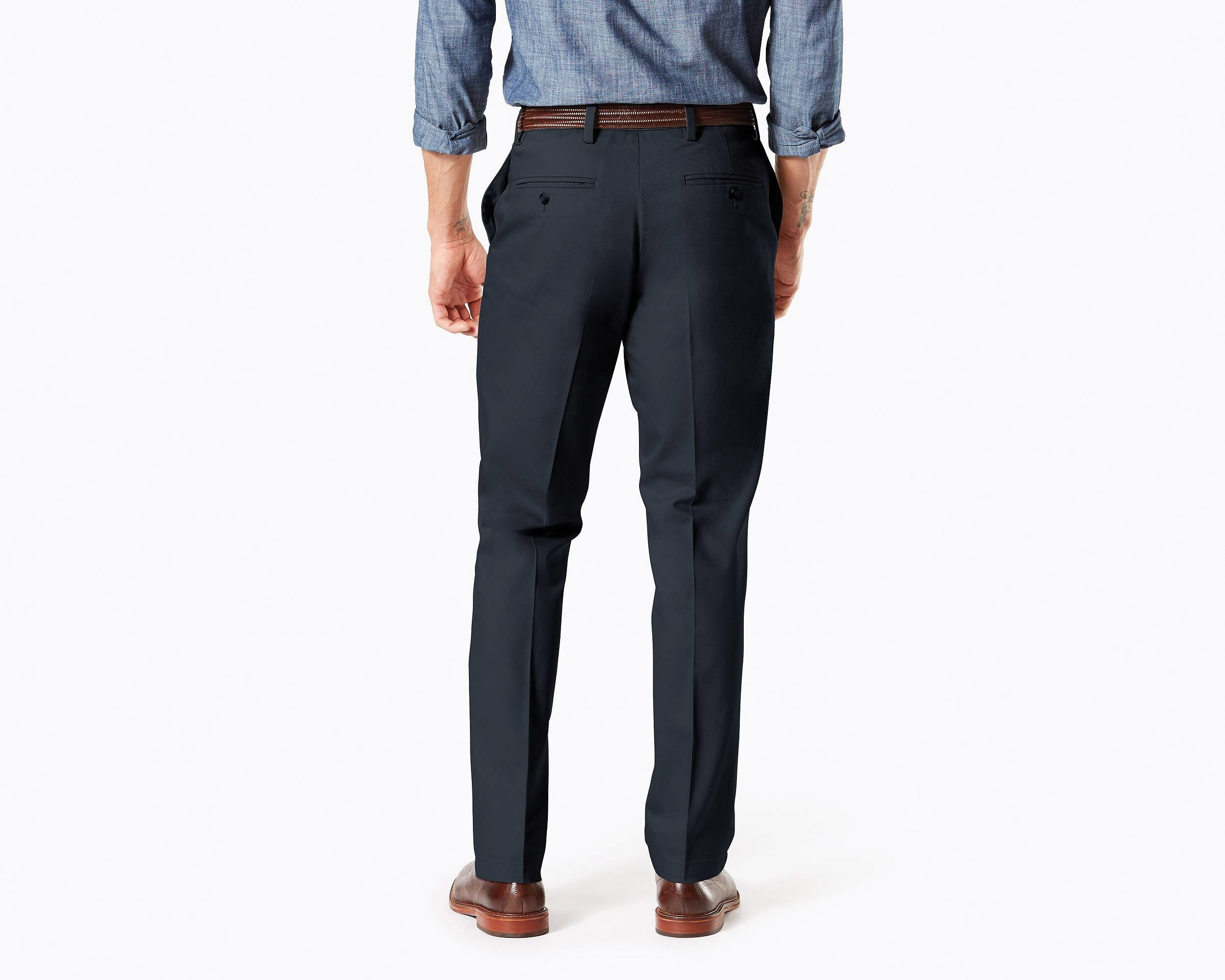Pantalón Básico de Vestir Gris Straight Dockers para Caballero