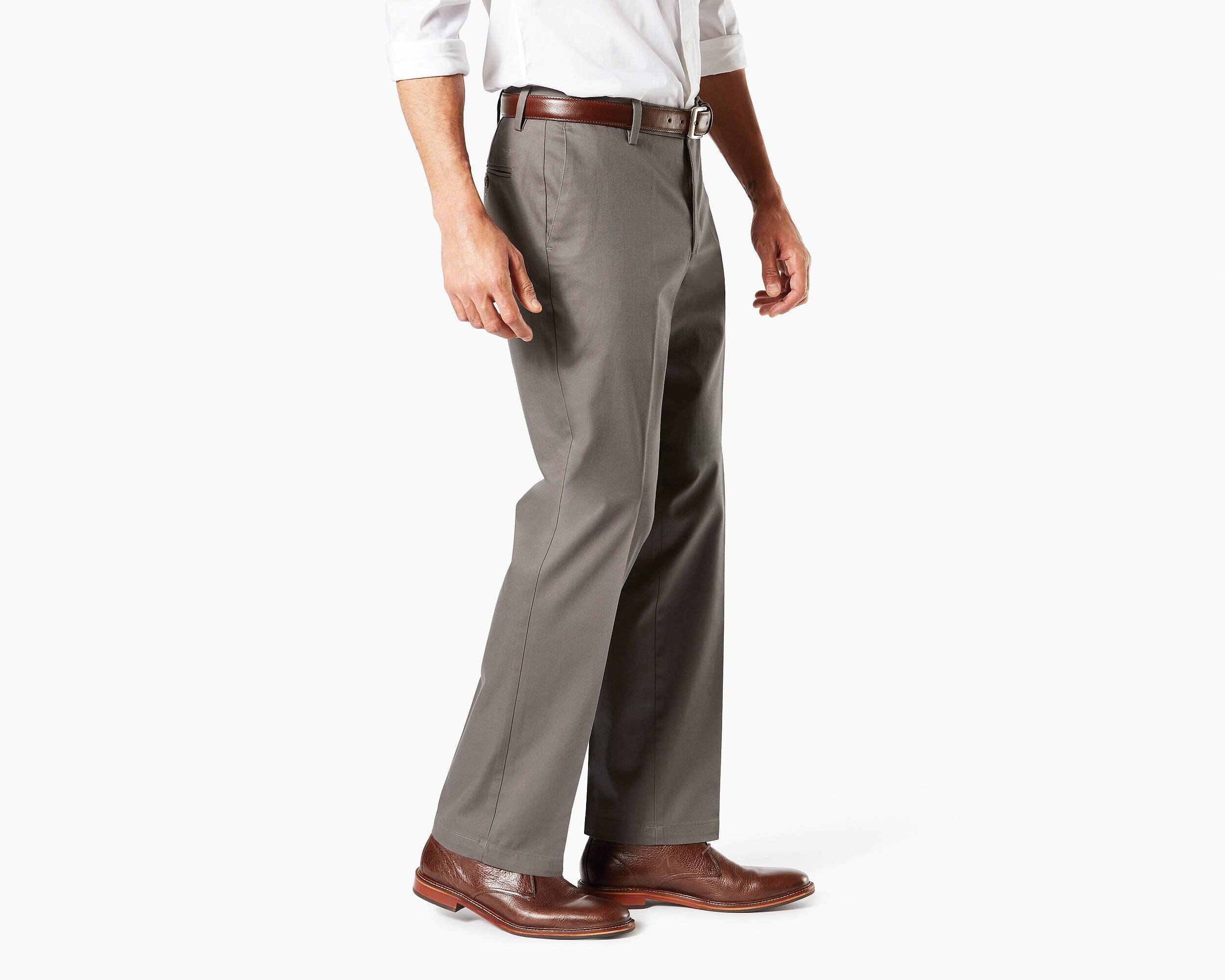 Pantalón Básico de Vestir Verde Obscuro Straight Dockers para Caballero