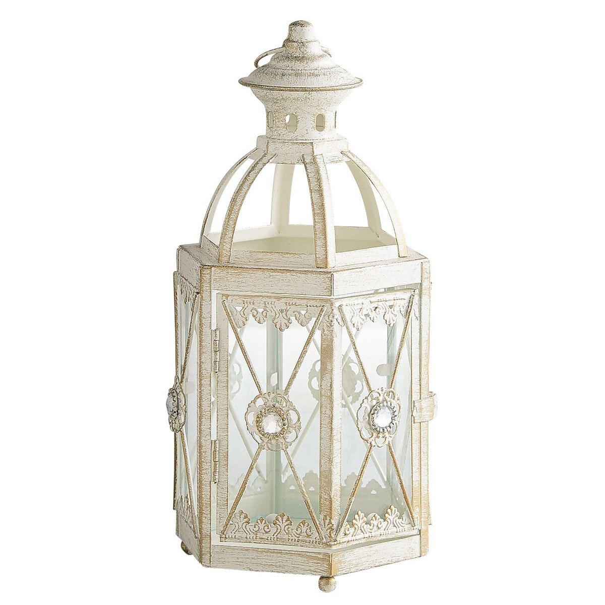 Linterna Jeweled Hexagon White Pier 1 Imports - Mini