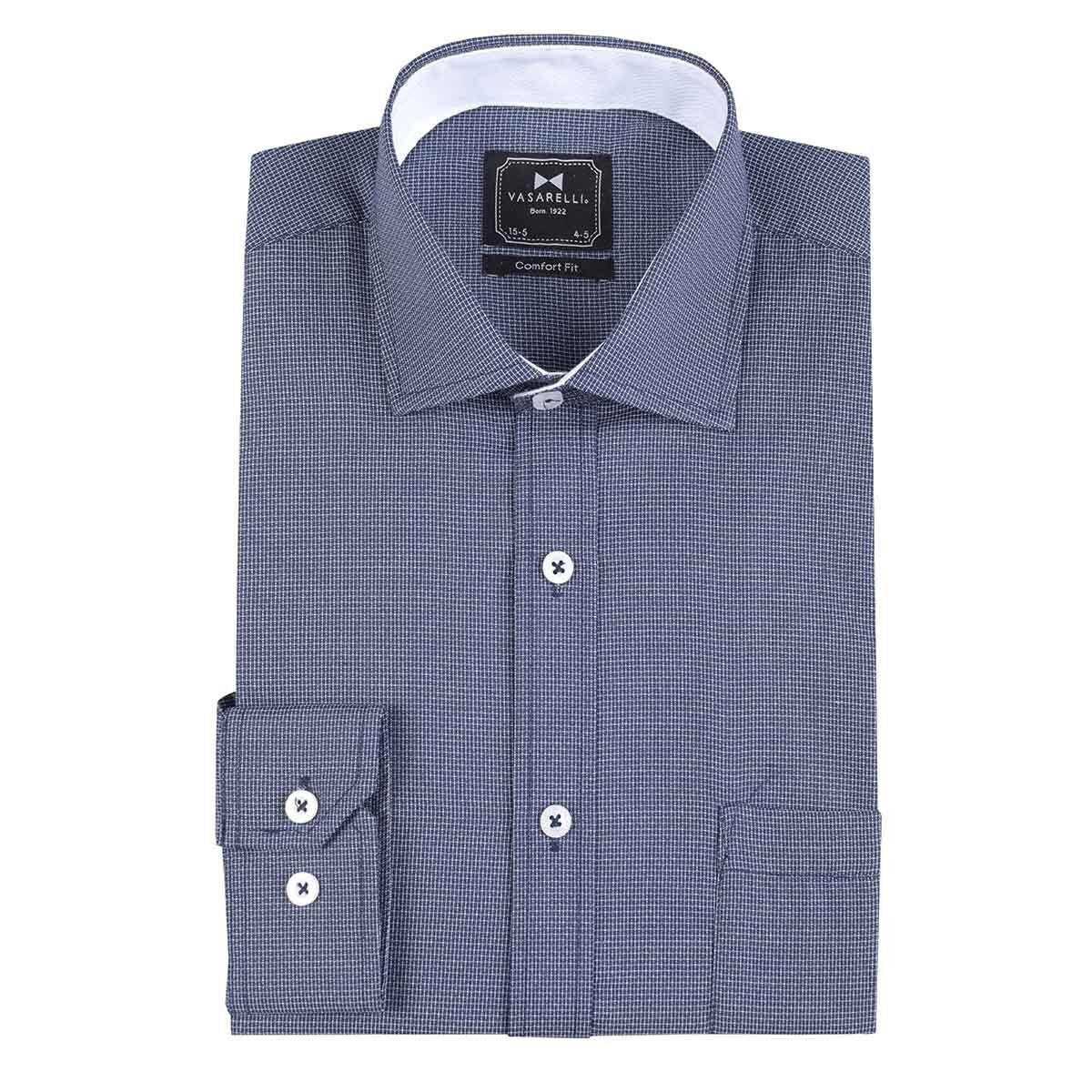 Camisa de Vestir Azul Obscuro Vasarelli para Caballero