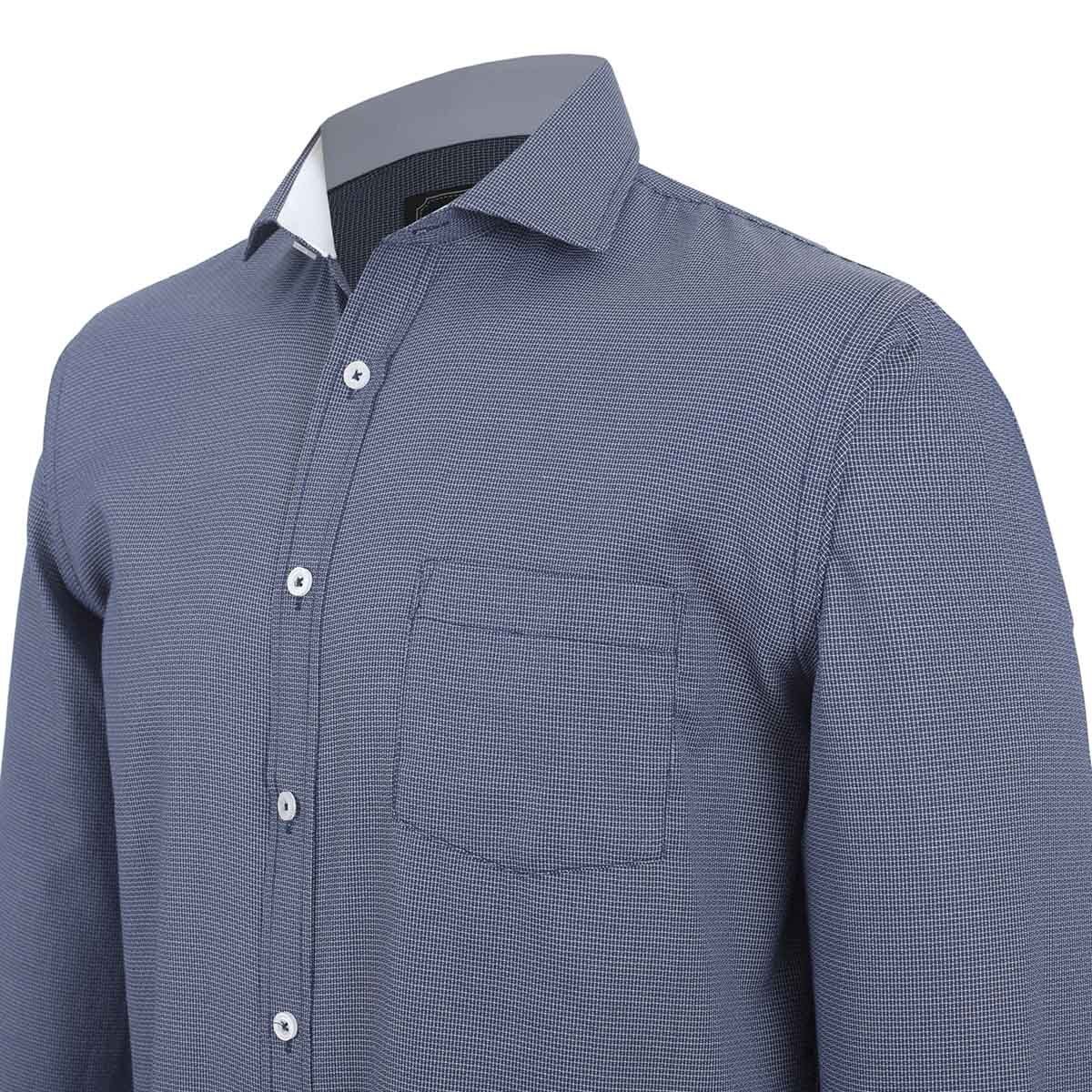 Camisa de Vestir Azul Obscuro Vasarelli para Caballero