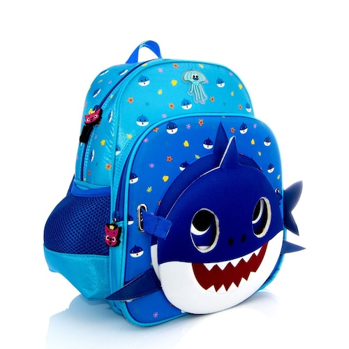Mochila Tipo Backpack Azul Baby Shark