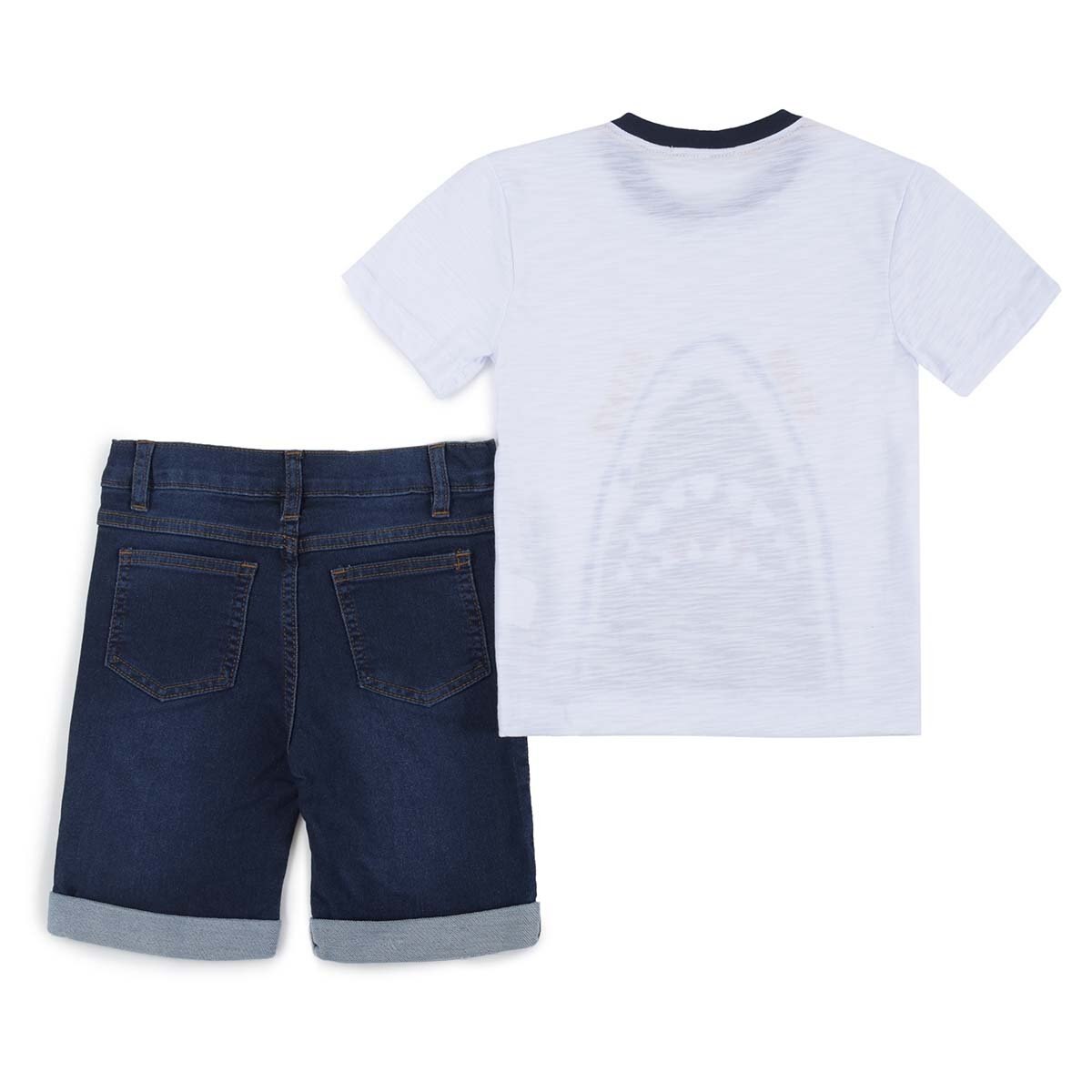 Conjunto Playera Manga Corta con Bermuda de Mezclilla Being 2 Nice