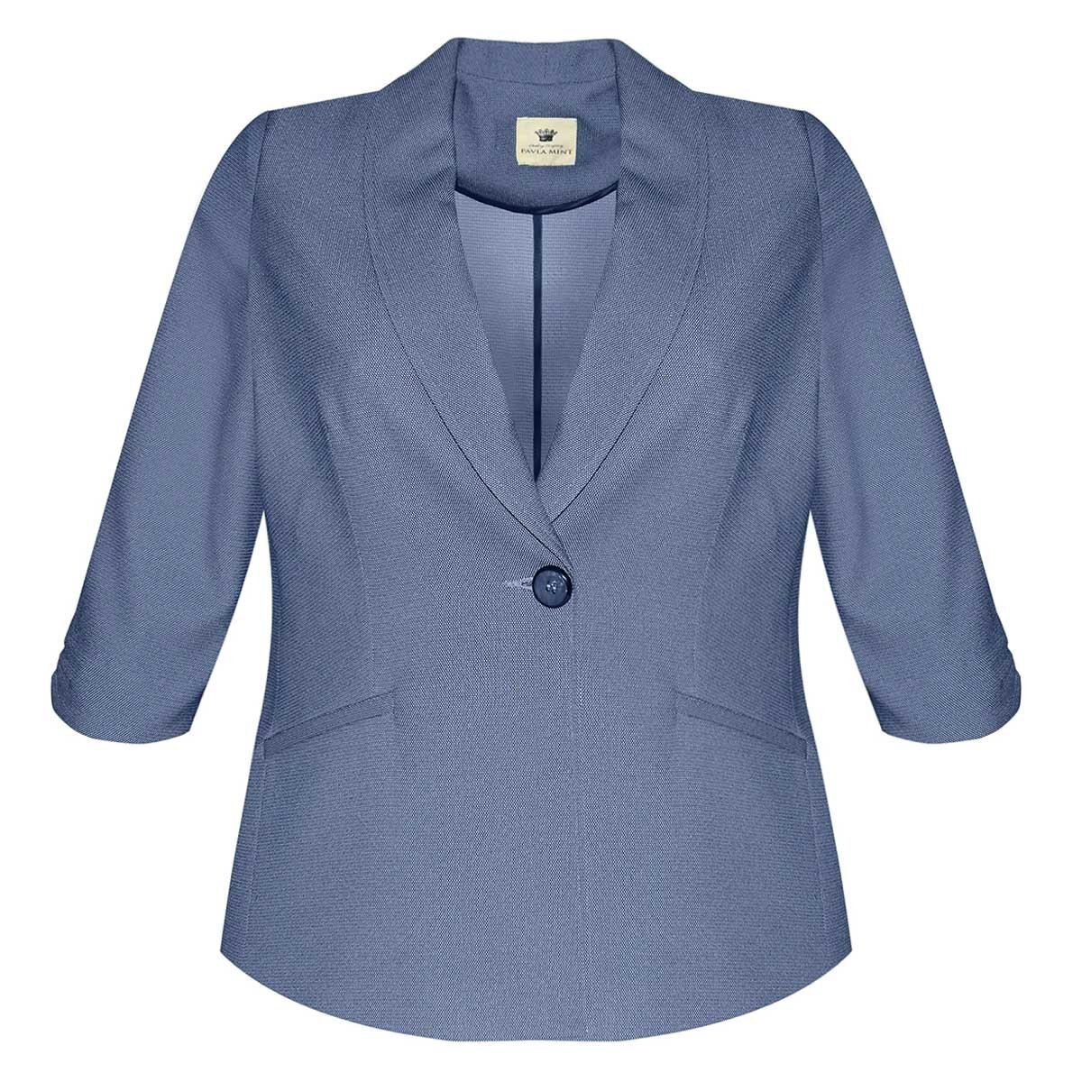 Saco Manga 3/4 Liso Pavla Mint para Dama