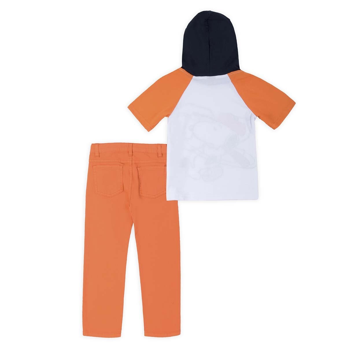 Conjunto Playera con Capucha Y Pantalón Arremangadle Snoopy