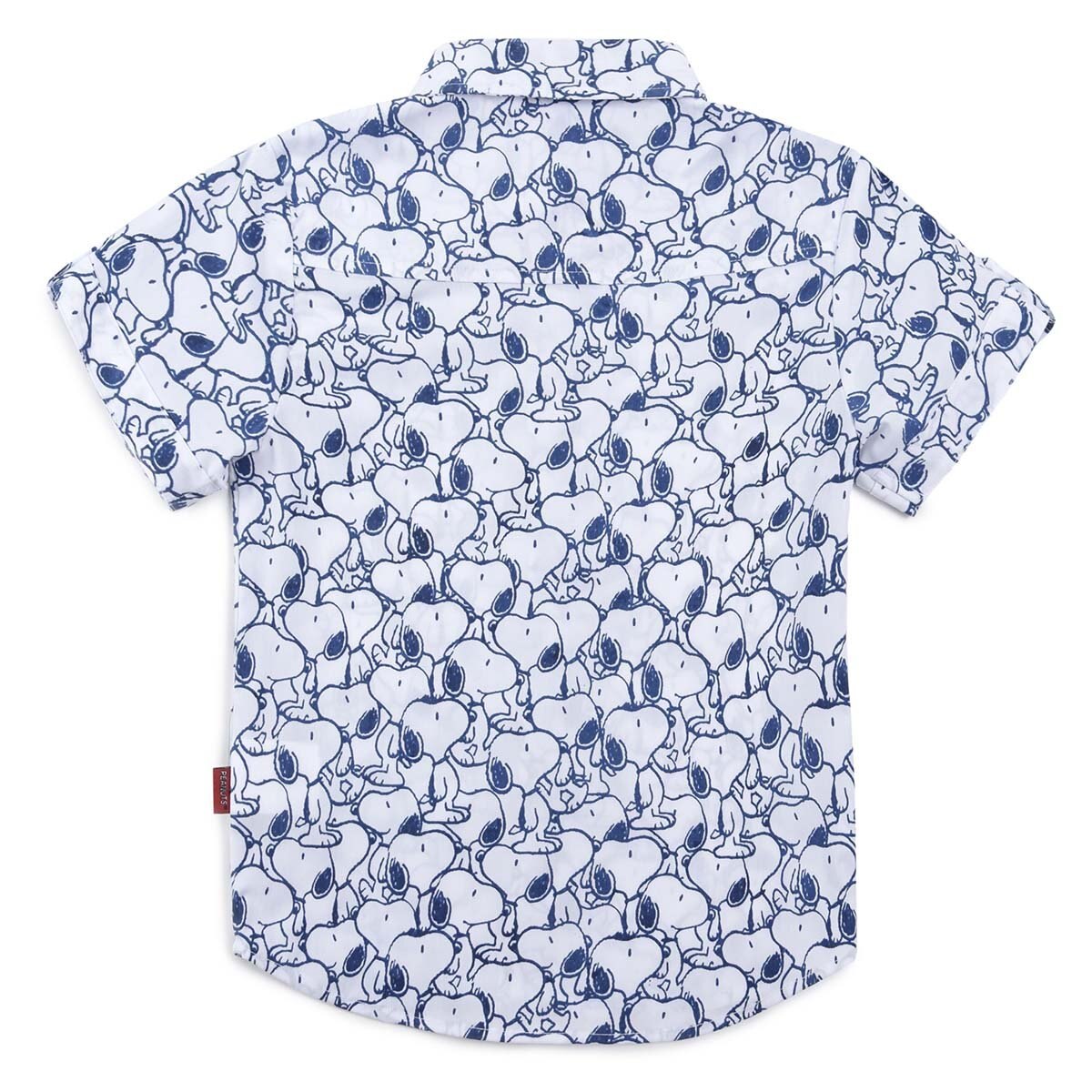 Camisa Azul Manga Corta Estampada Snoopy para Niño