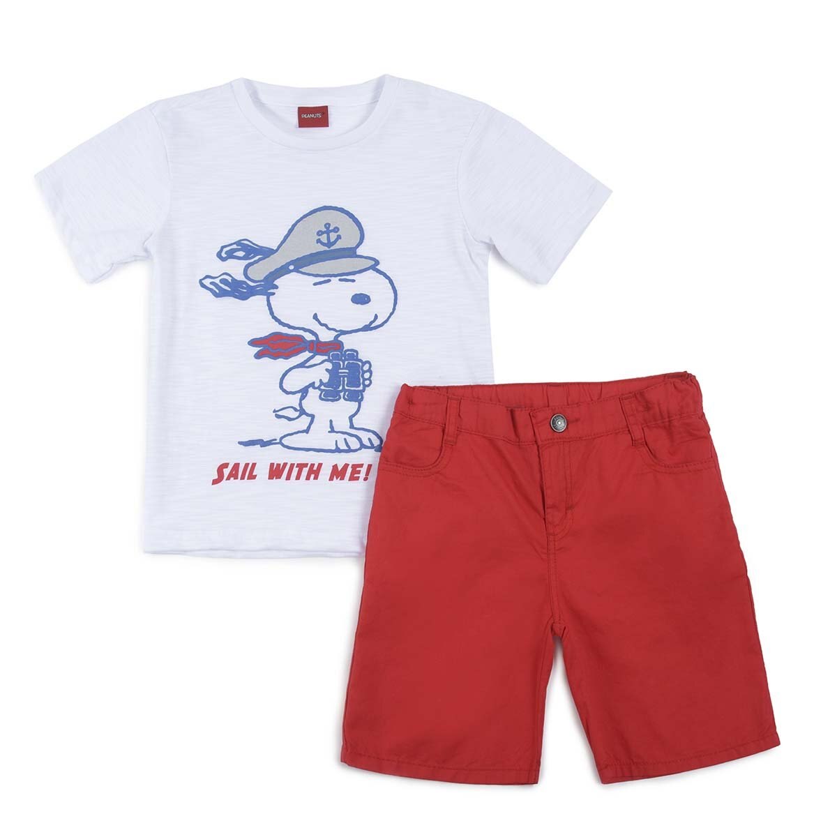 Conjunto Playera Manga Corta con Short Snoopy