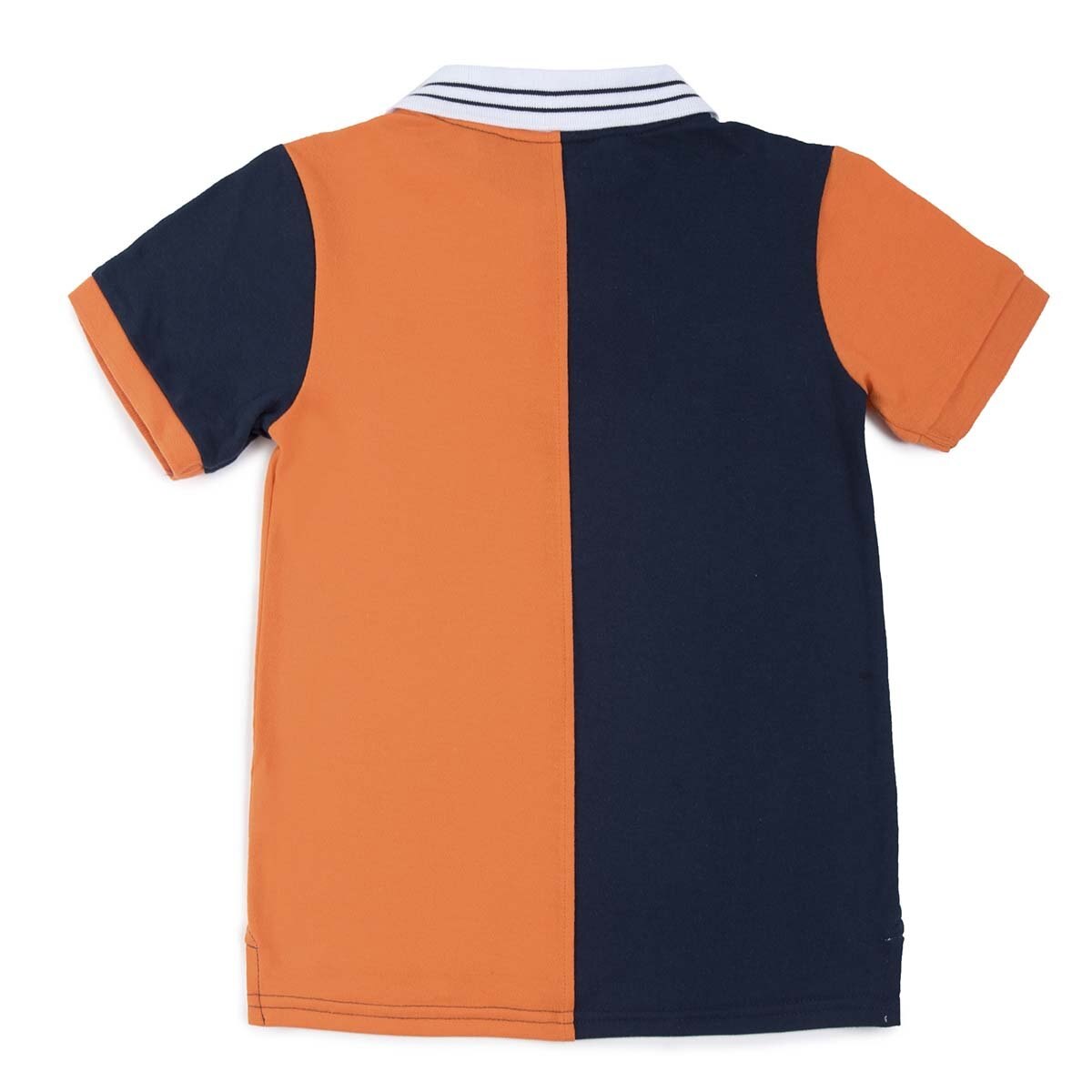Playera Polo Manga Corta Azul Combinada Royal Polo Club para Niño