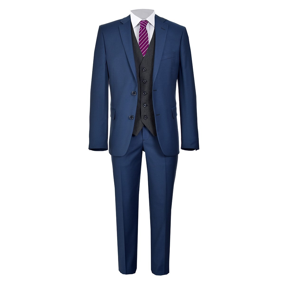 Pantalón Saco Y Chaleco Azul Carlo Corinto Slim Fit para Caballero