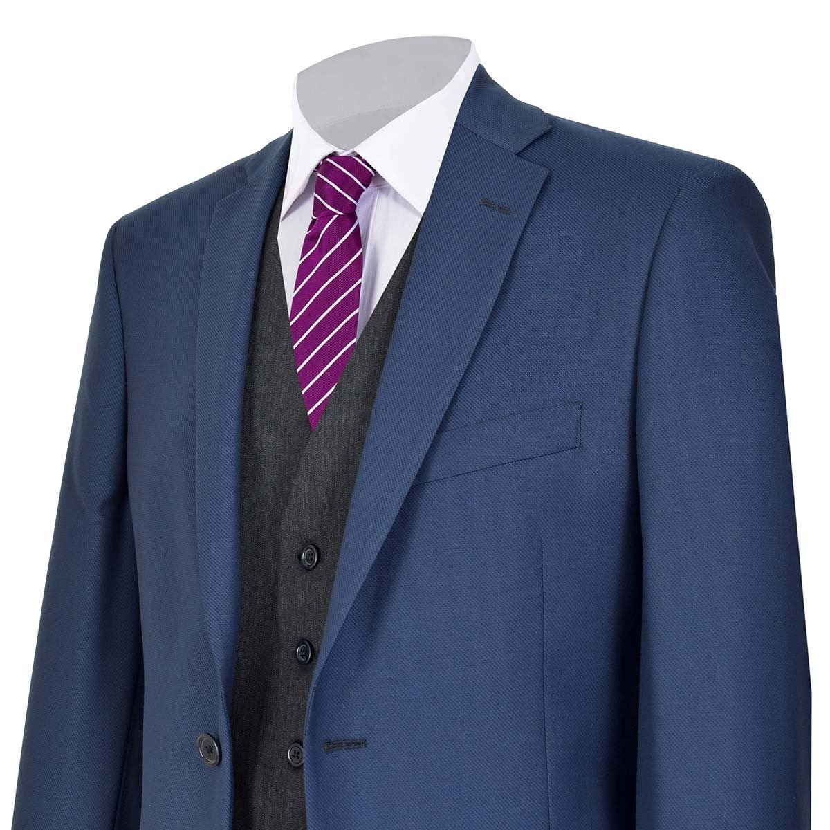 Pantalón Saco Y Chaleco Azul Carlo Corinto Slim Fit para Caballero