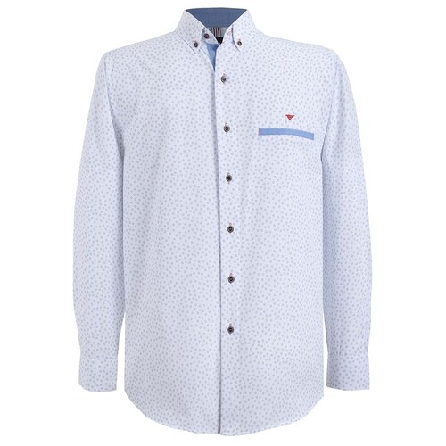 Camisa Estampada Manga Larga Azul Combinado Altamar para Caballero