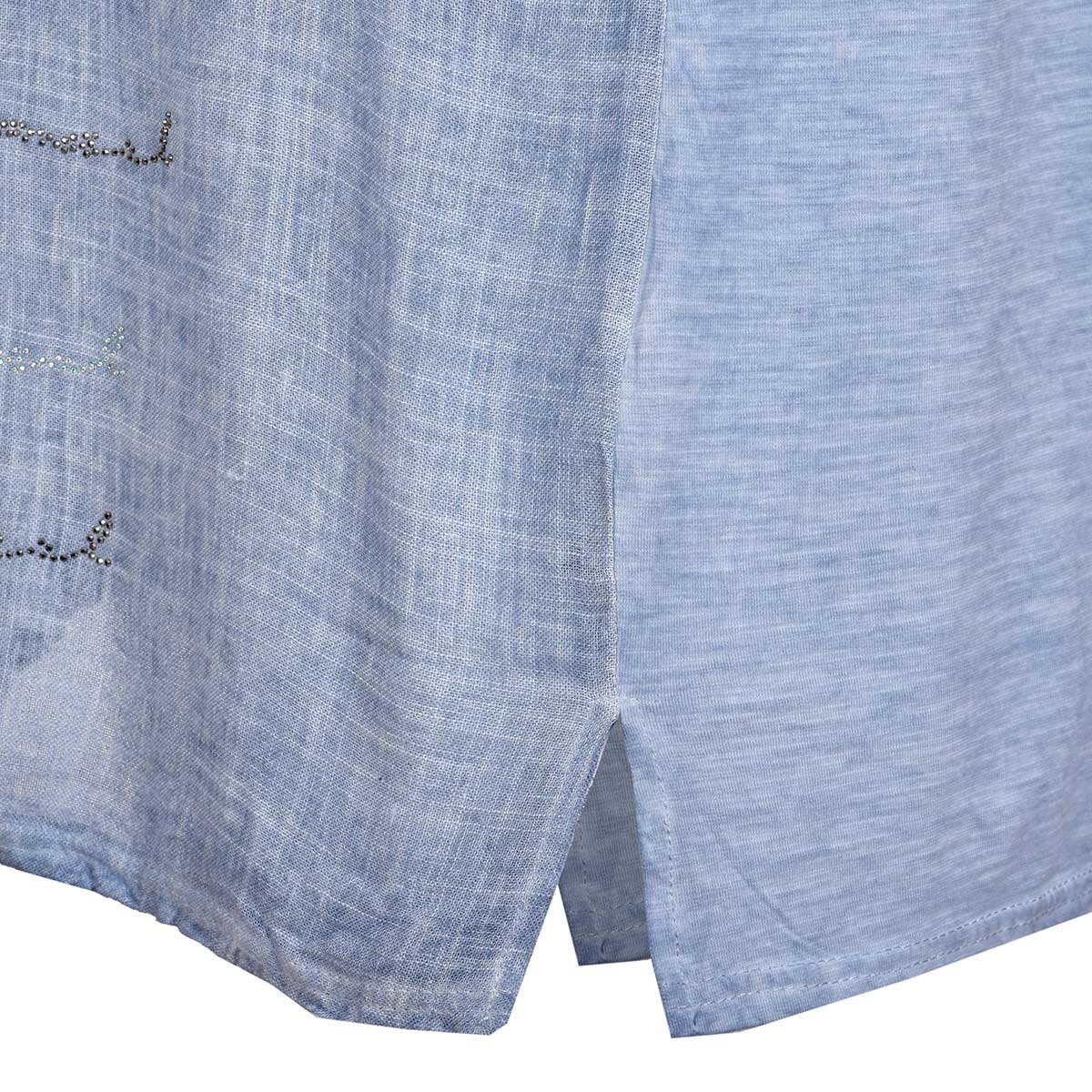 Blusa para Dama Aplicación Y Bolsa Frontal Studio si