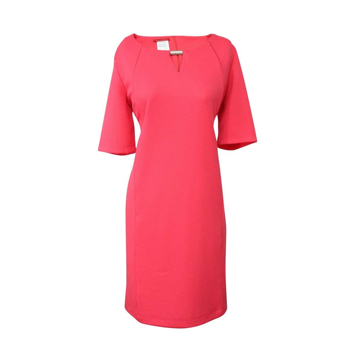 Vestido Liso Manga Corta Mabel para Dama