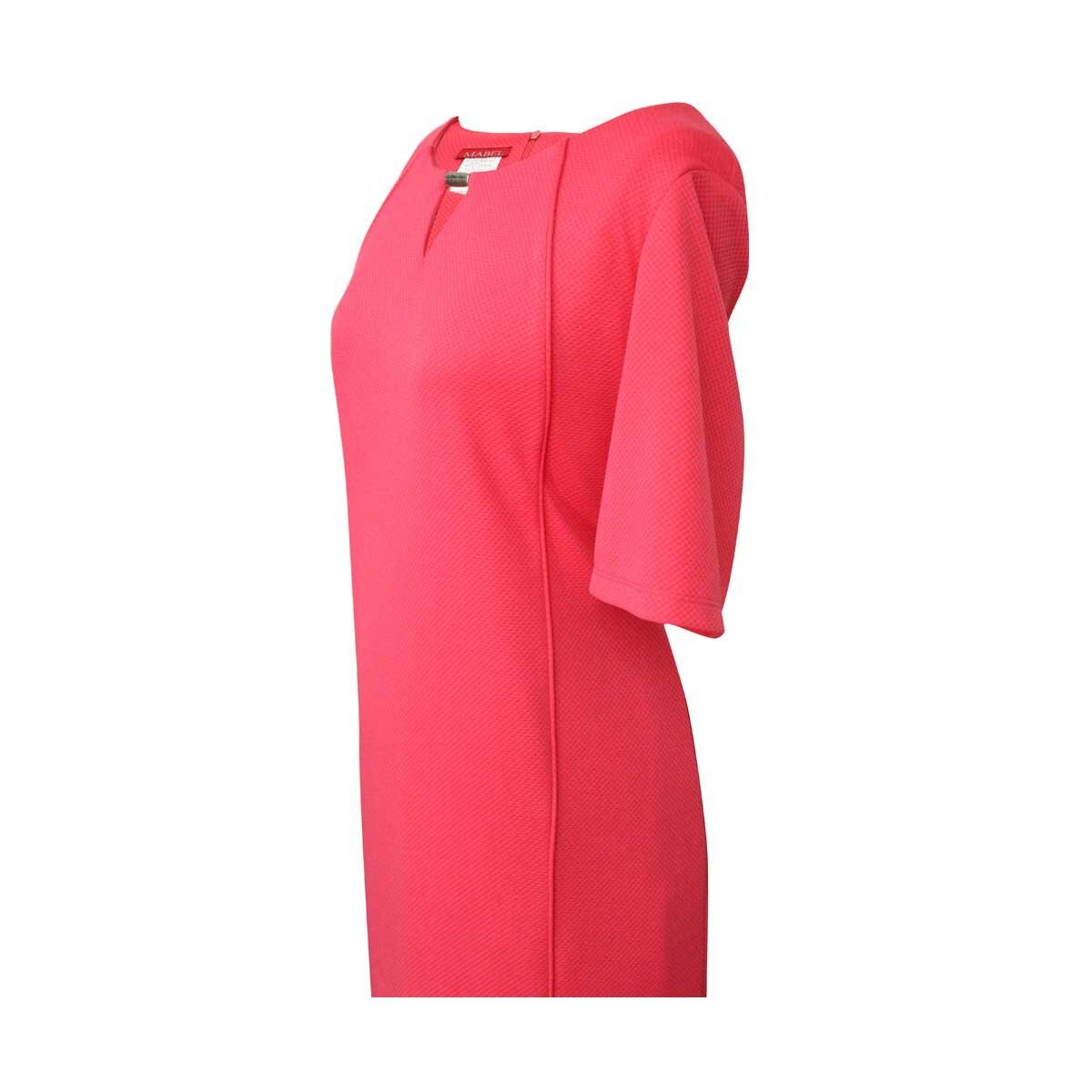 Vestido Liso Manga Corta Mabel para Dama