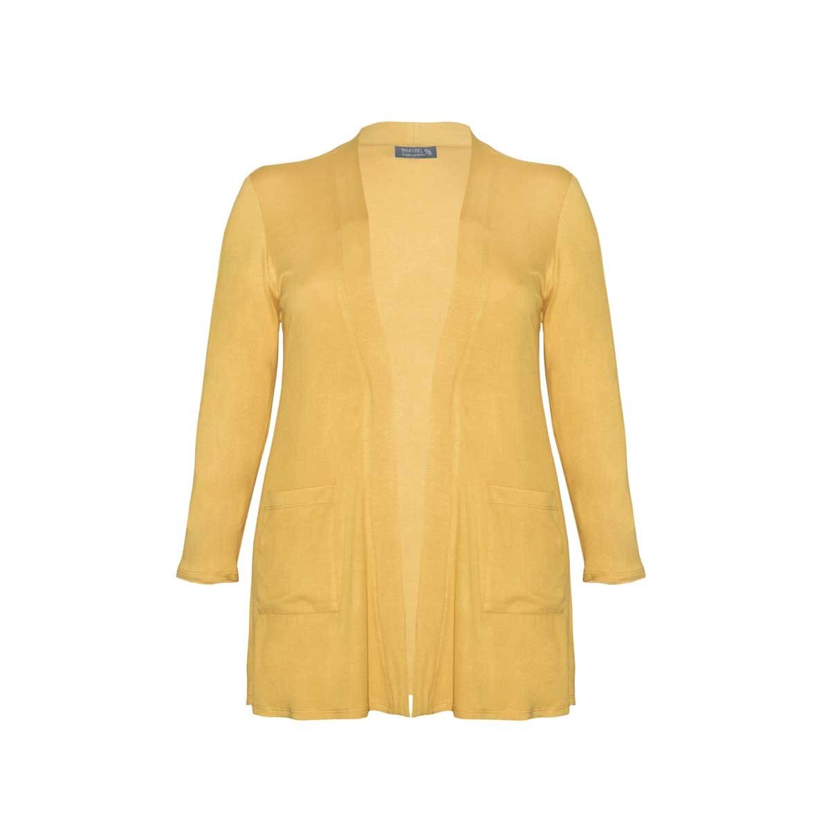 Ensamble Amarillo Manga Larga con Bolsas Yhasbel para Dama