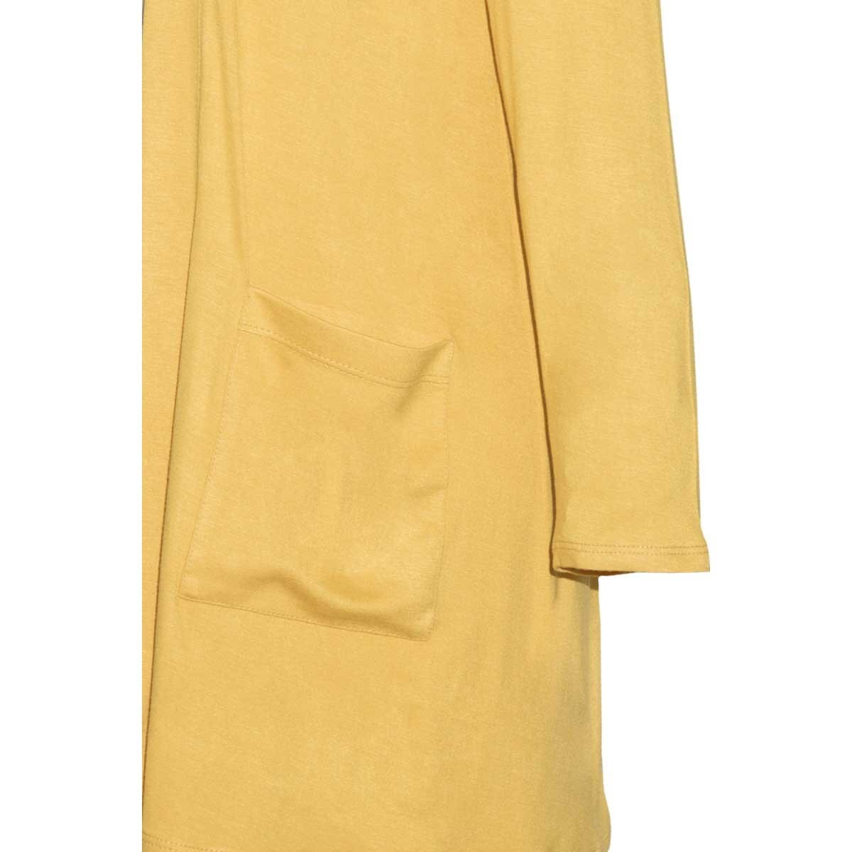 Ensamble Amarillo Manga Larga con Bolsas Yhasbel para Dama