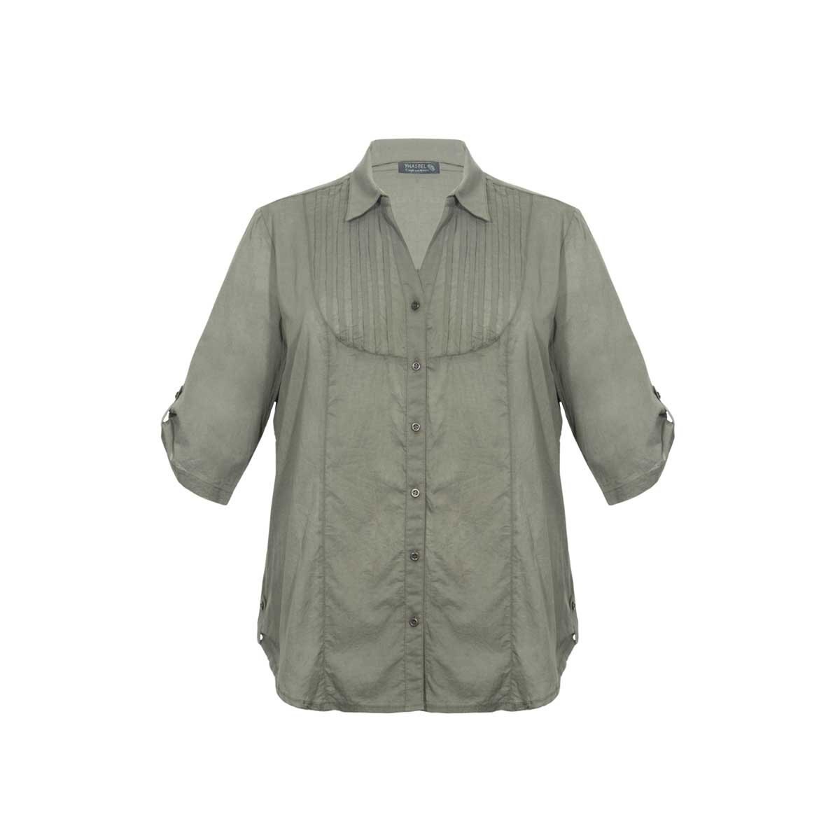 Blusa Manga 3/4 Alforzas en Escote Yhasbel