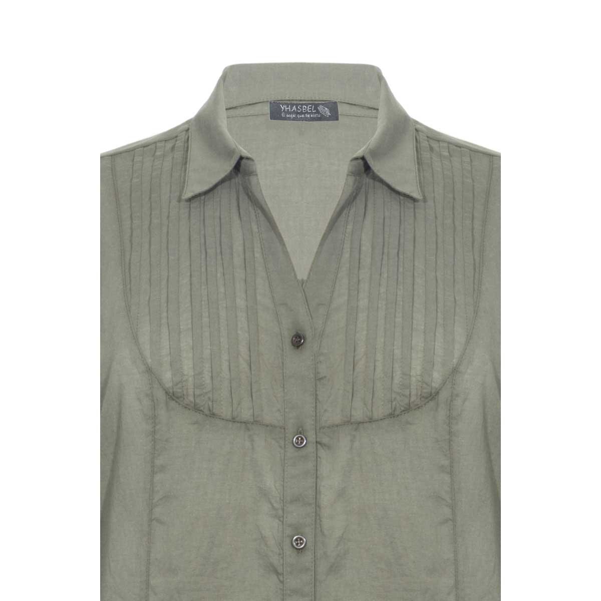 Blusa Manga 3/4 Alforzas en Escote Yhasbel