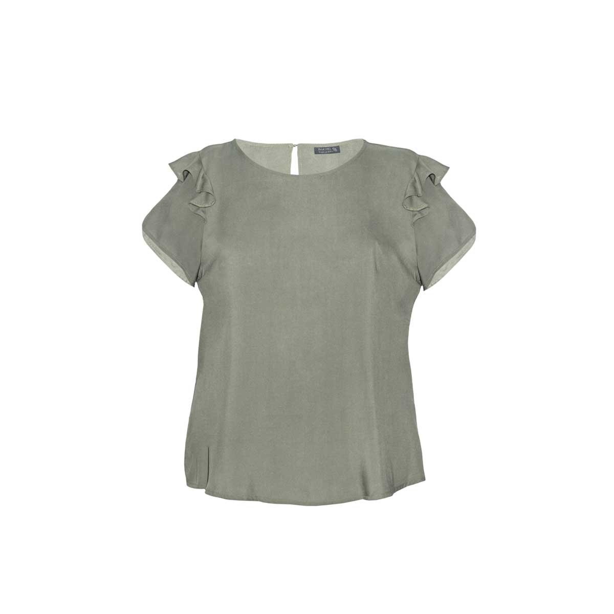 Blusa para Dama Manga Corta con Olan Yhasbel