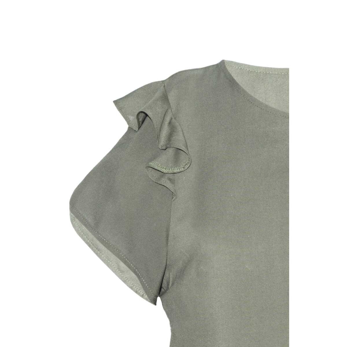 Blusa para Dama Manga Corta con Olan Yhasbel