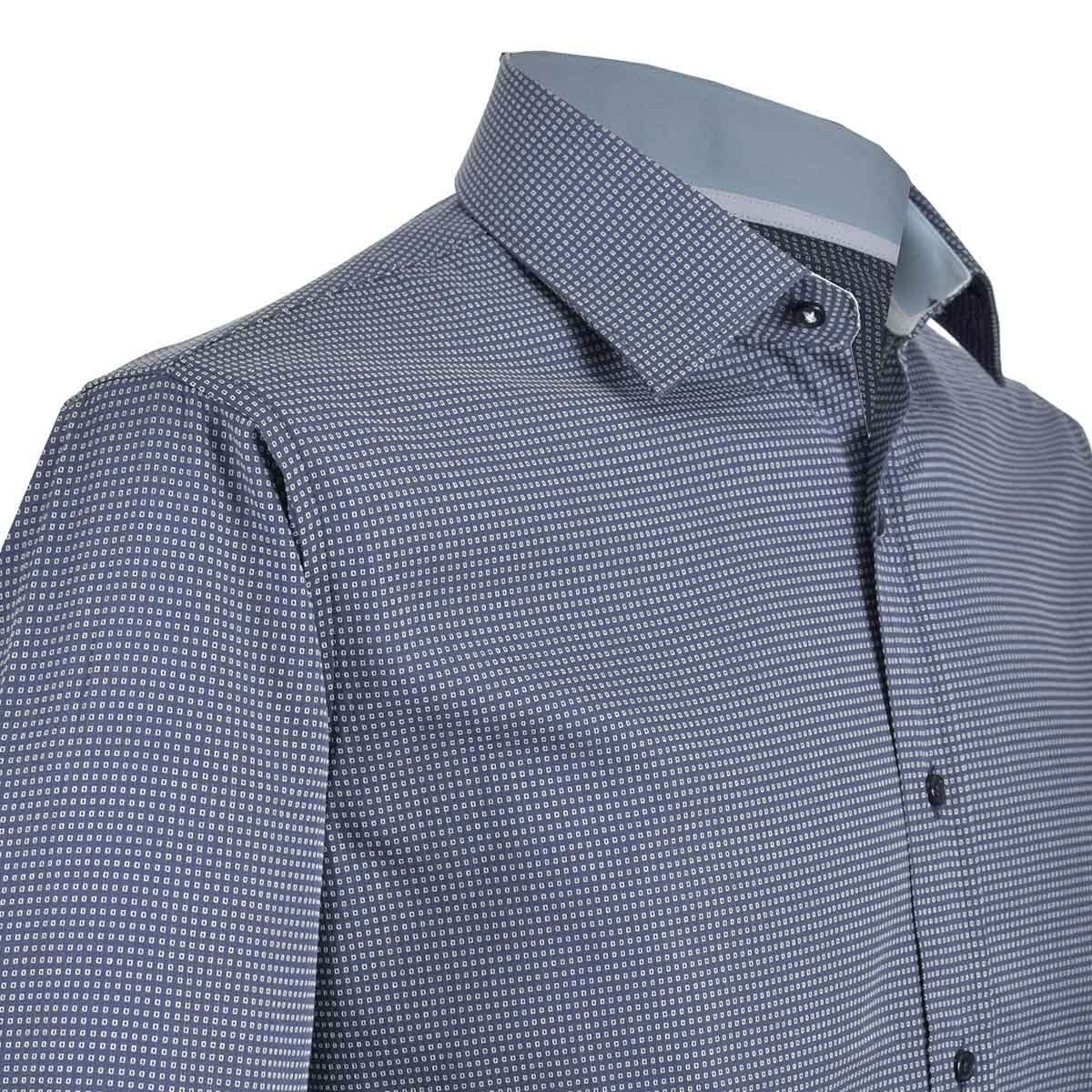 Camisa de Vestir Regular Azul Carlo Corinto Paris