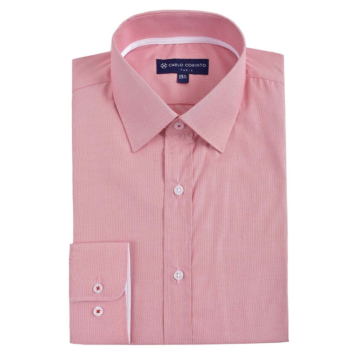 Camisa de Vestir Regular Rojo Carlo Corinto Paris para Caballero