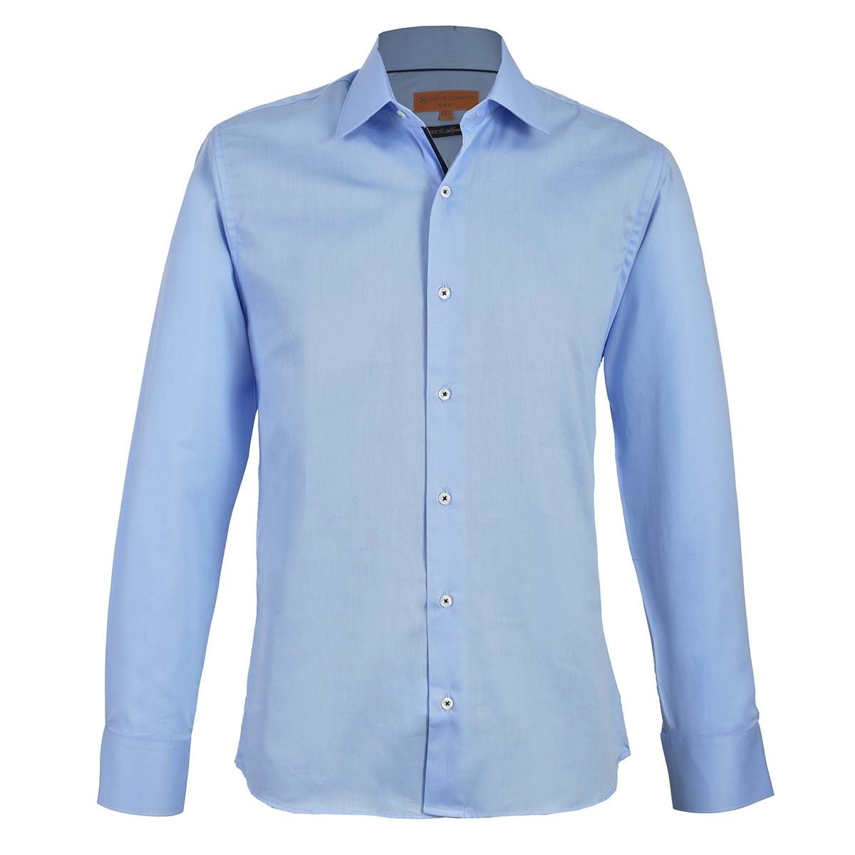 Camisa de Vestir Azul Claro Carlo Corinto Slim Fit
