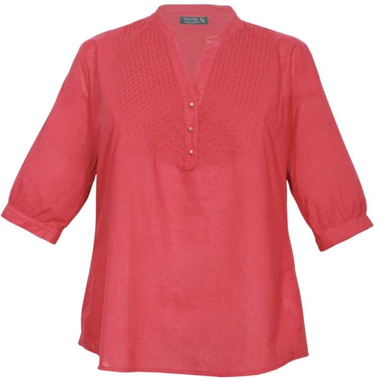 Blusa para Dama Roja Camisera Manga 3/4 Yhasbel
