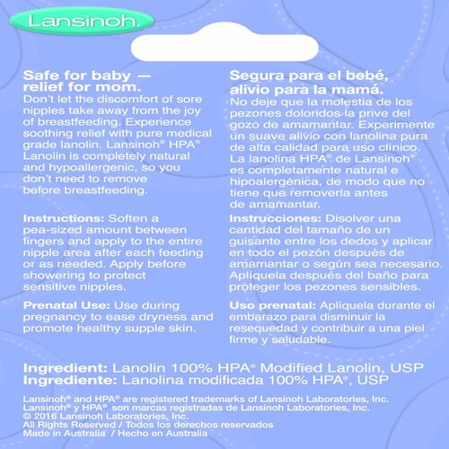 Crema Lanolina de Viaje 3 Piezas de 7 Grs. Lansinoh