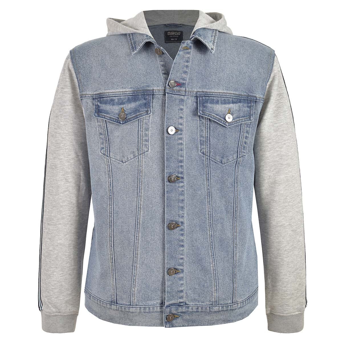 Chamarra de Mezclilla con Mangas Y Gorro de Felpa Jeanious para Caballero