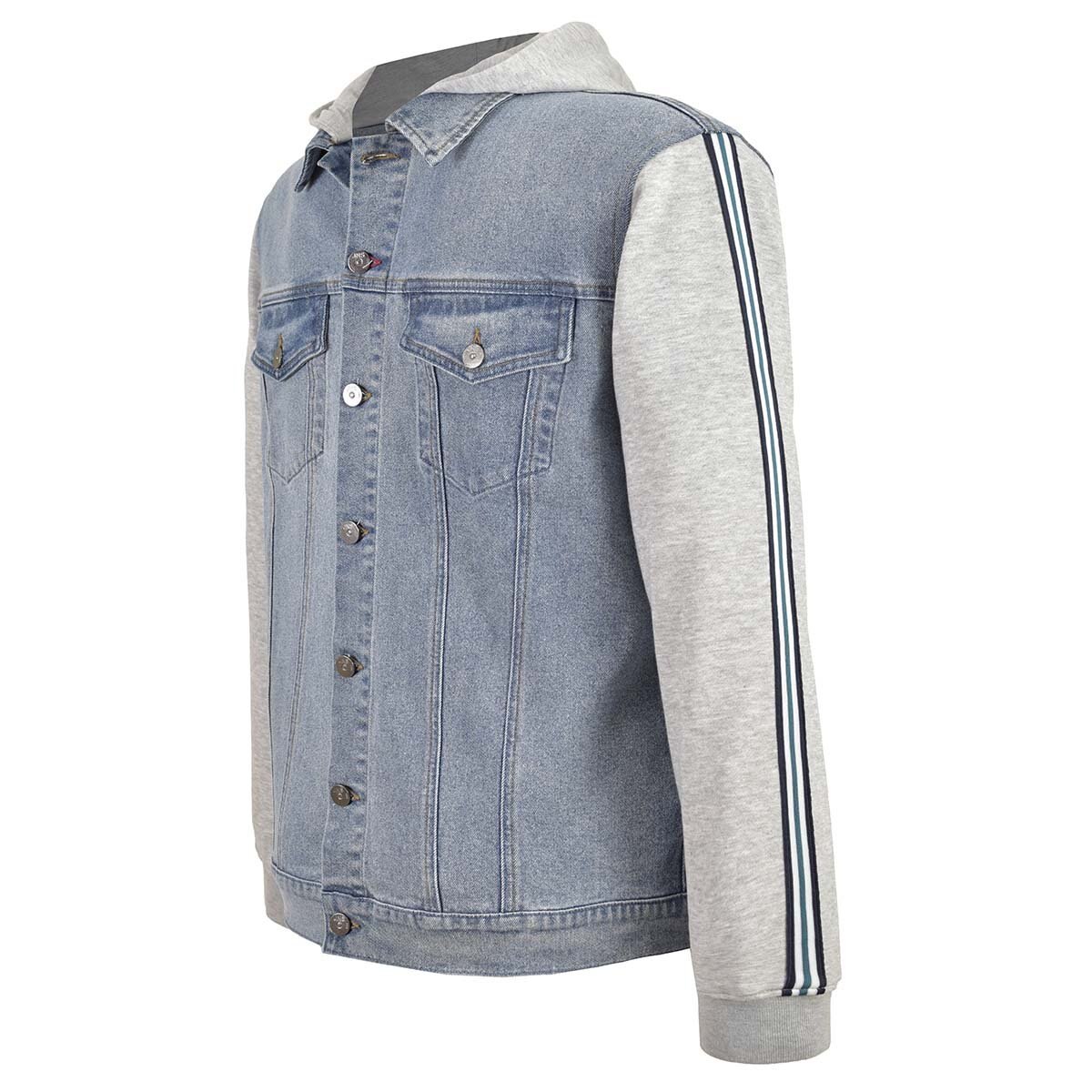 Chamarra de Mezclilla con Mangas Y Gorro de Felpa Jeanious para Caballero