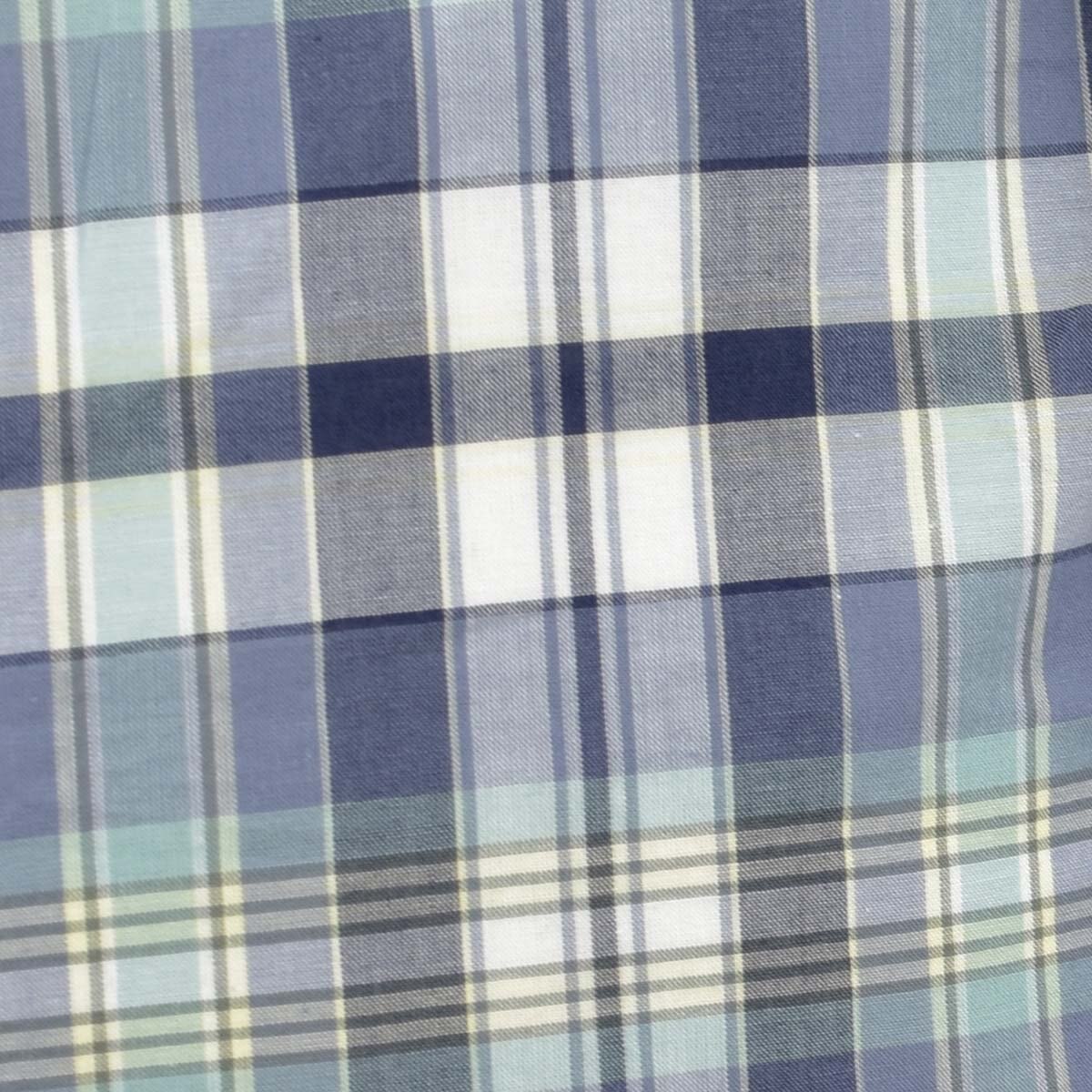 Camisa Azul Manga Larga Cuadros Combinados Jeanious Plus para Caballero