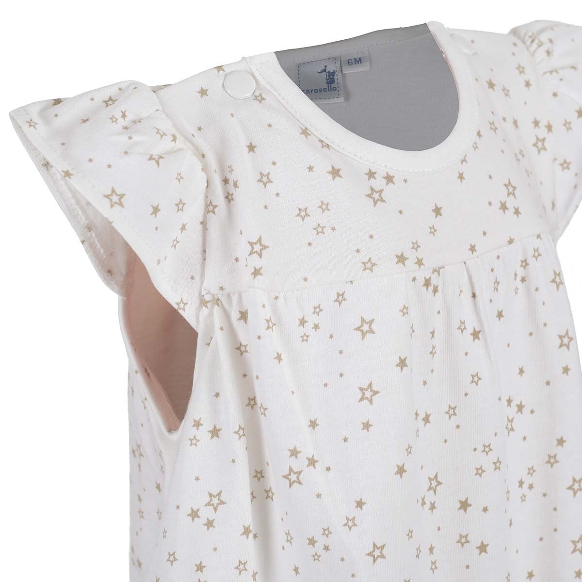 Vestido Hueso Estampado Carosello para Bebé