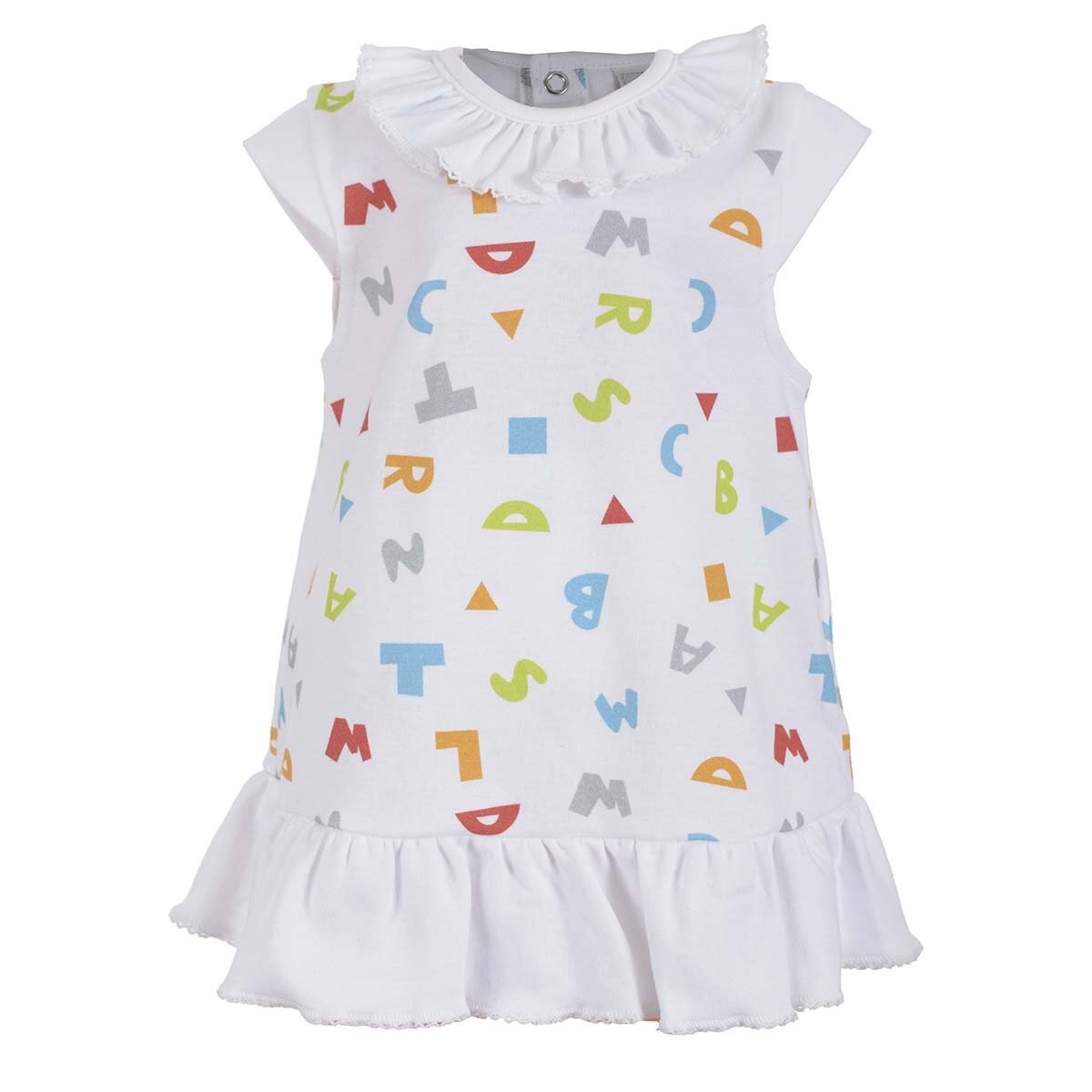 Vestido con Calzón Estampado de Letras Carosello para Bebé