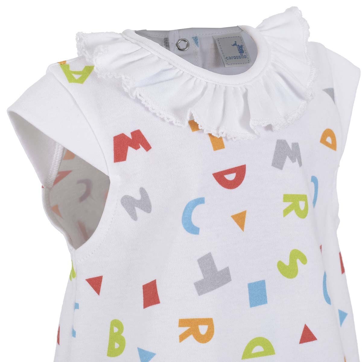 Vestido con Calzón Estampado de Letras Carosello para Bebé