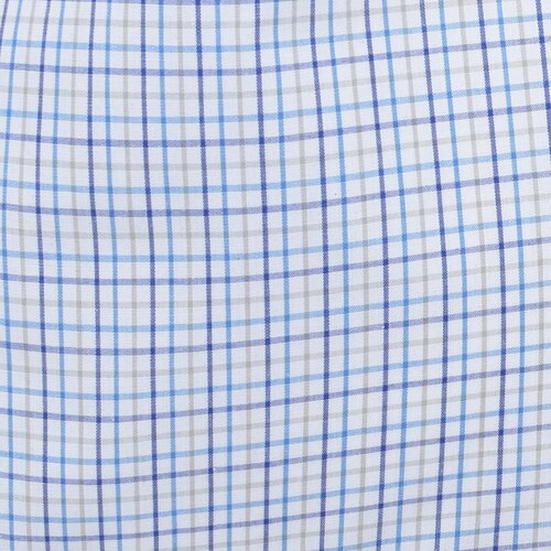 Camisa Manga Corta Cuadros Azul Combinado Yale para Caballero