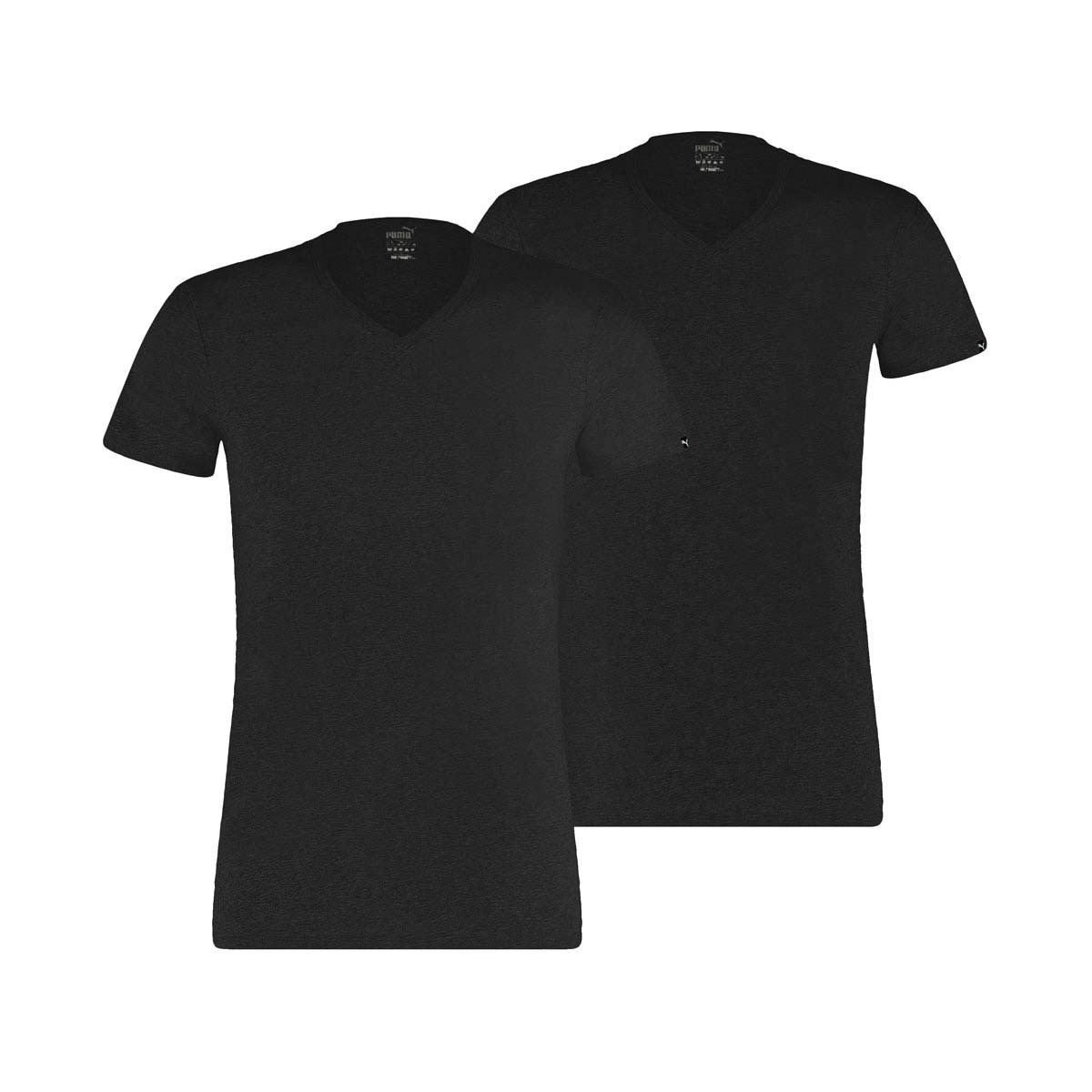 playera cuello v negra