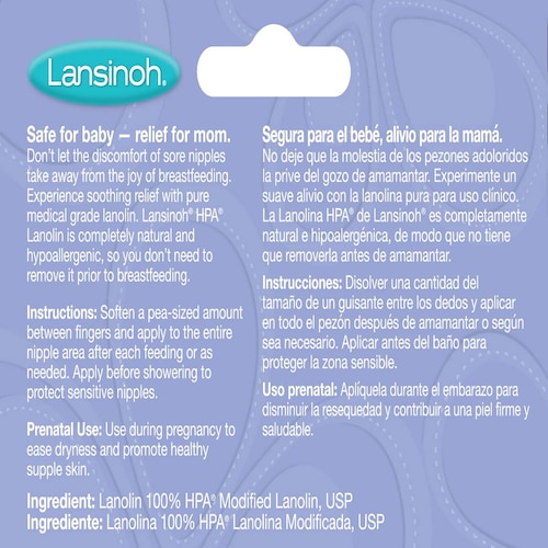 Crema Lanolina de 40 Grs. + 7 Grs. Lansinoh