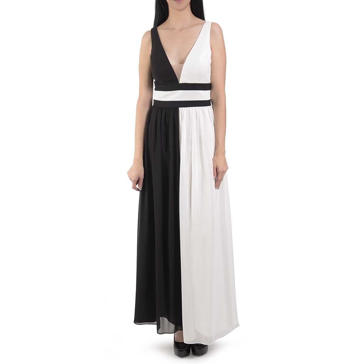 Vestido Largo Combinado Sin Manga Nikki Italy