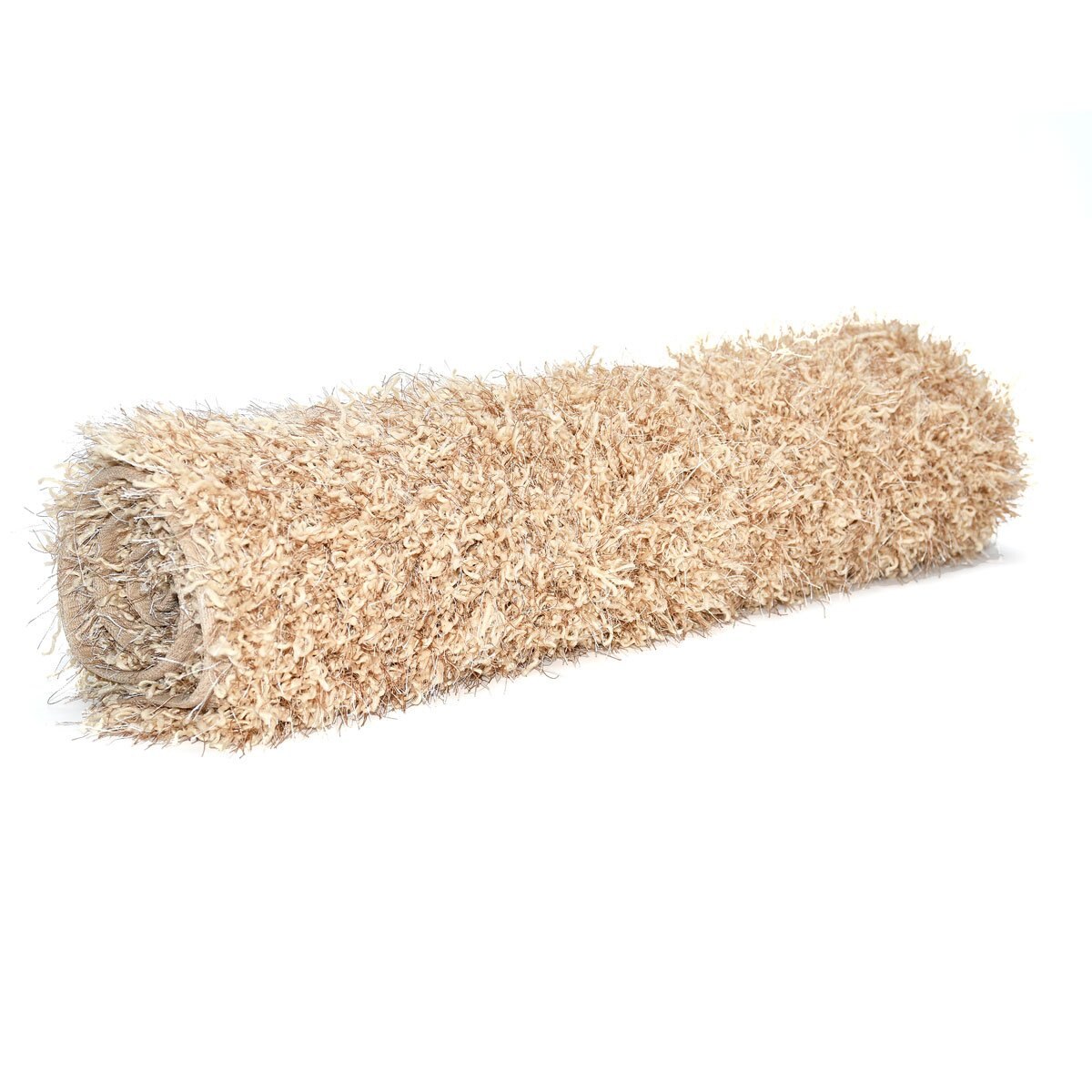 Home Nature Tapete de Area Shag Beige Antiderrapente 60X90 Cm