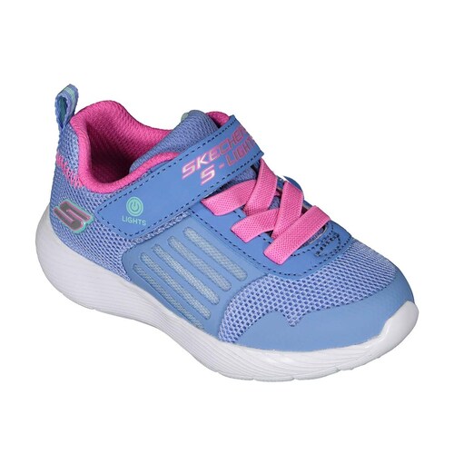 Tenis Choclo Azul Rosa Skechers para Niña