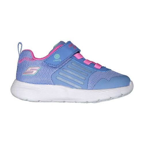 Tenis Choclo Azul Rosa Skechers para Niña