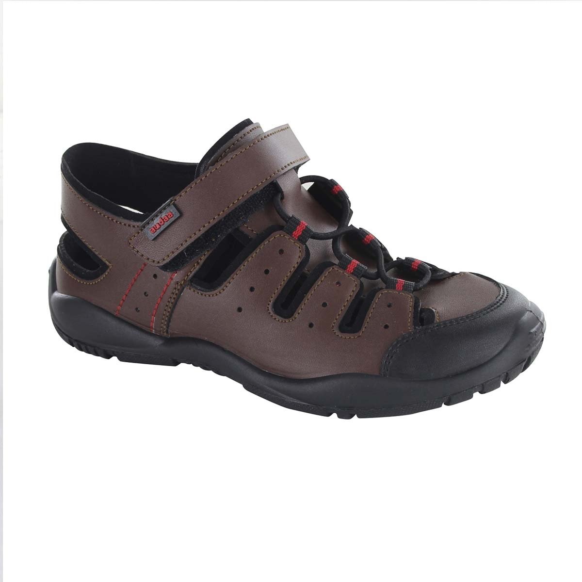 Huarache Cerrado Café Audaz para Niño