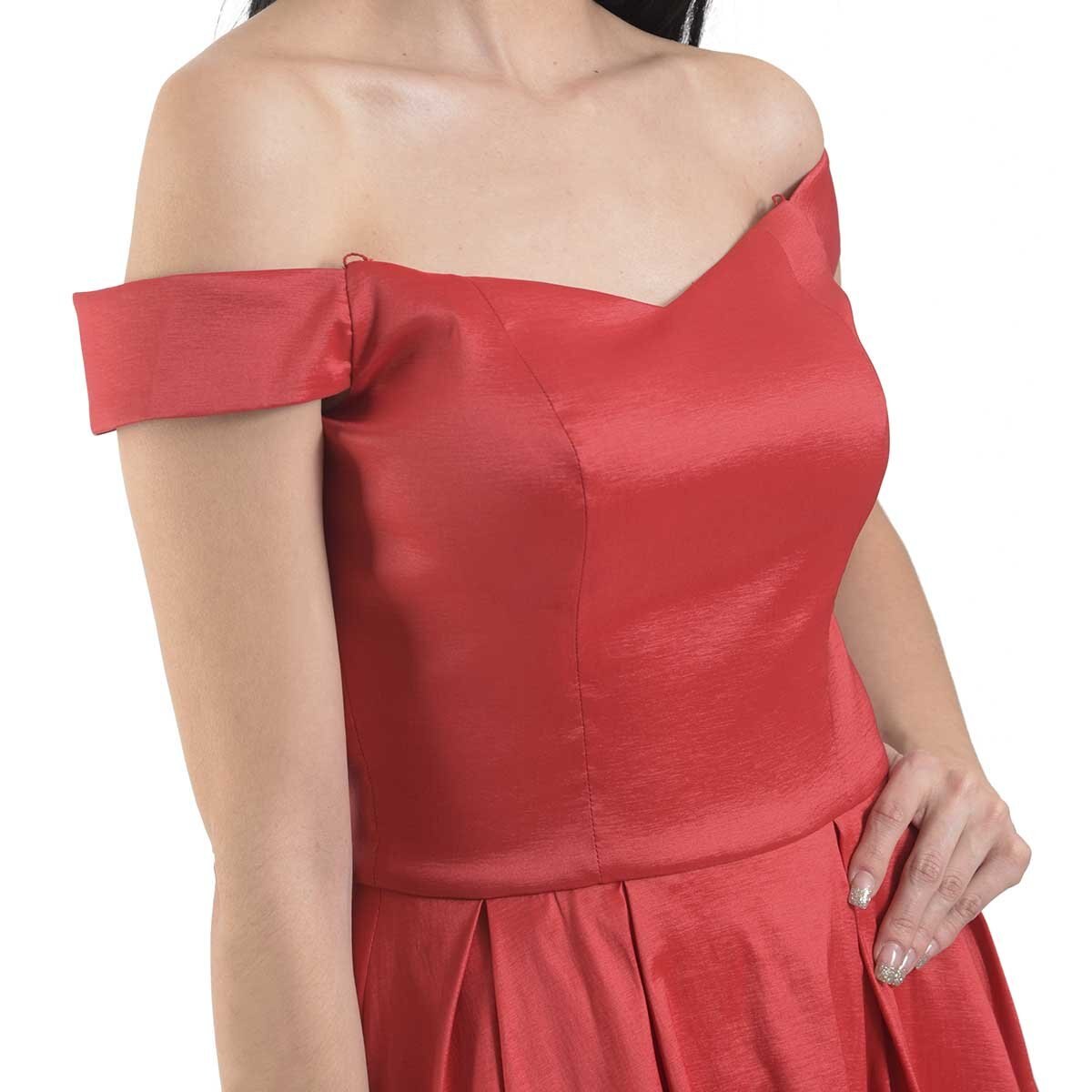Vestido Corto de Tafeta Nikki Italy
