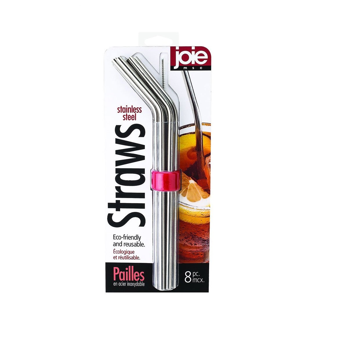 8 Popotes de Acero Inoxidable Joie