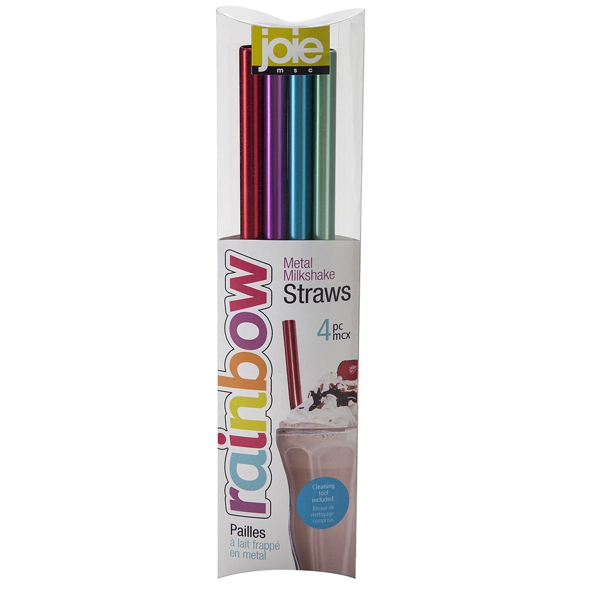 Set 4 Popotes para Malteada con Limpiador Joie