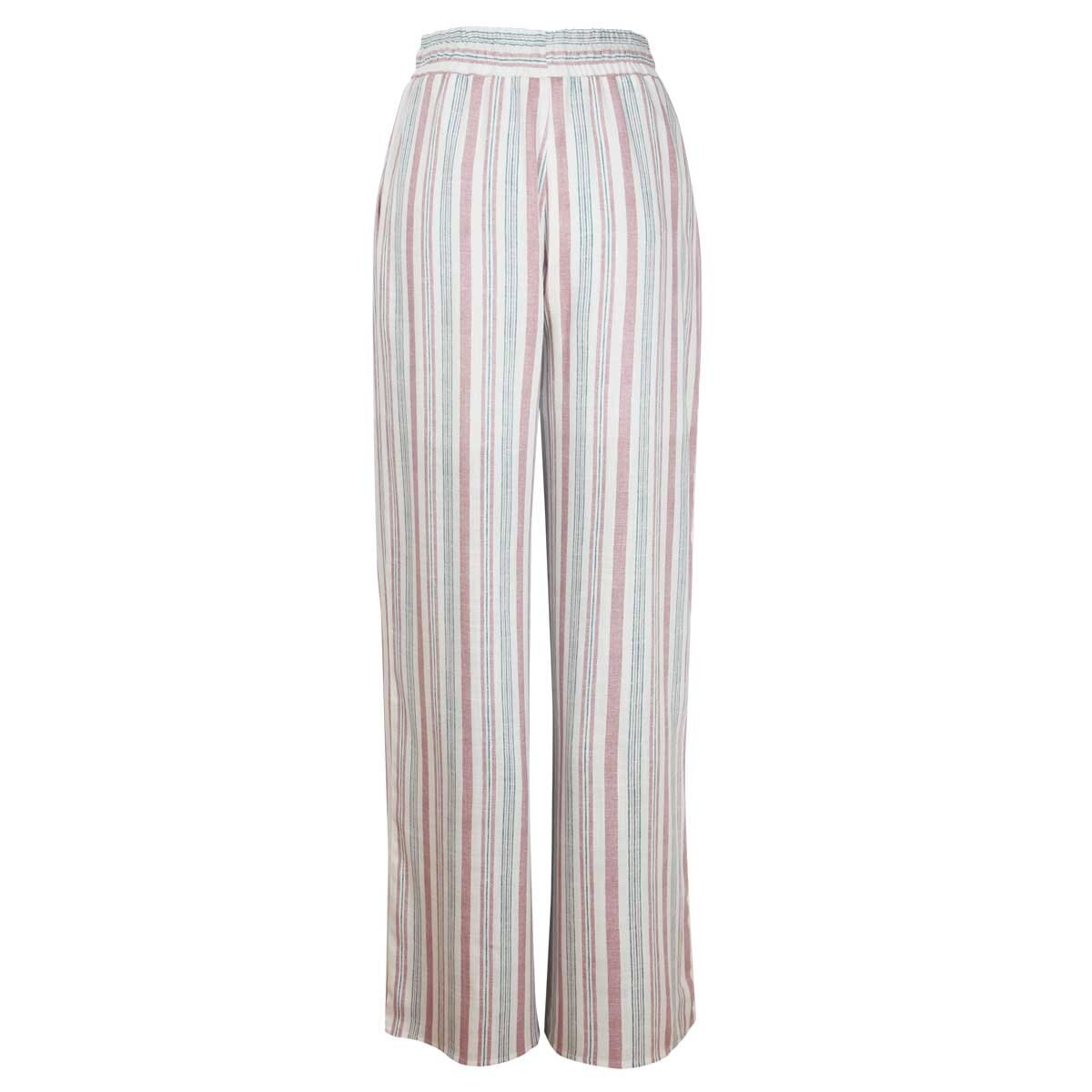 Pantalón Corte Amplio a Rayas con Jareta Elle para Dama
