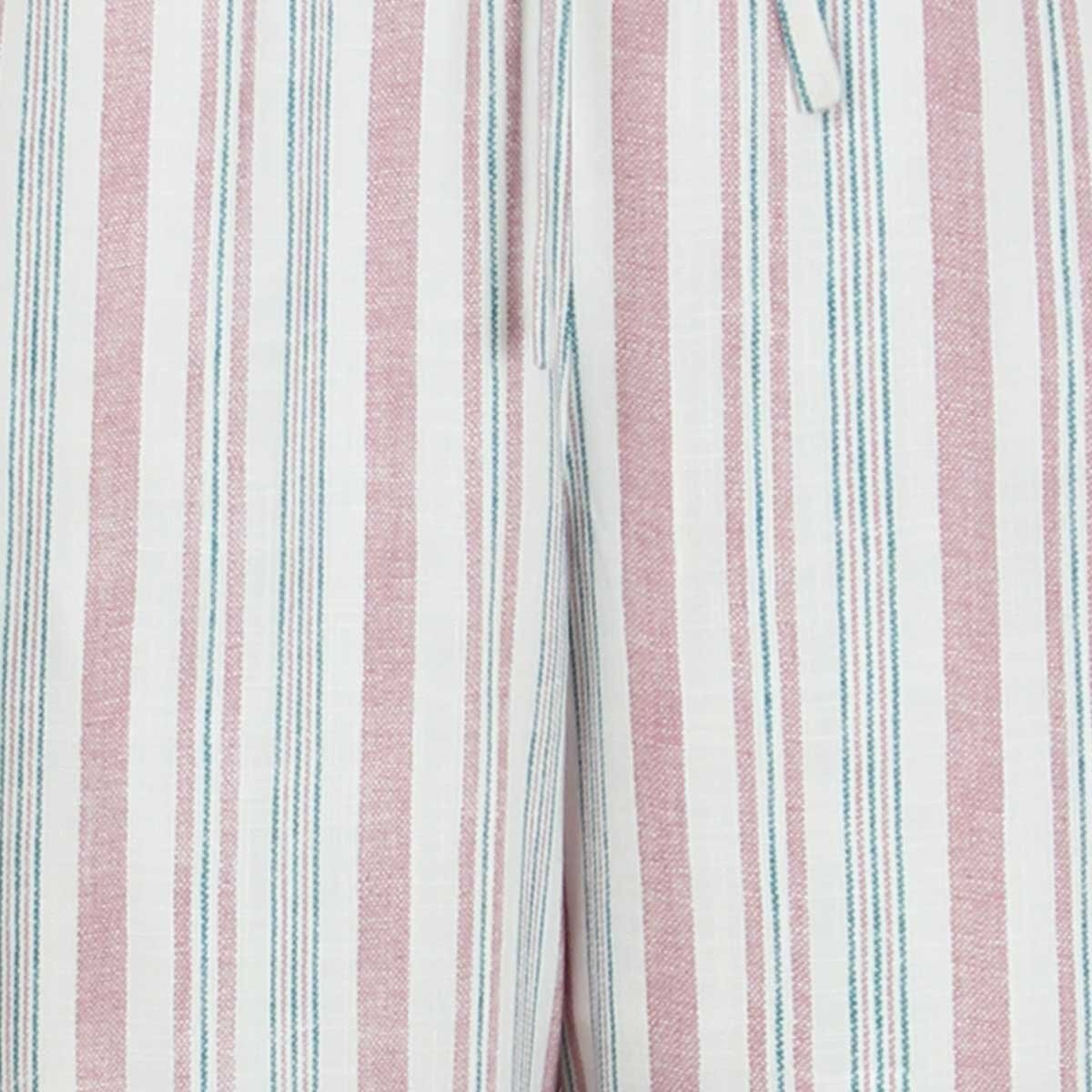 Pantalón Corte Amplio a Rayas con Jareta Elle para Dama