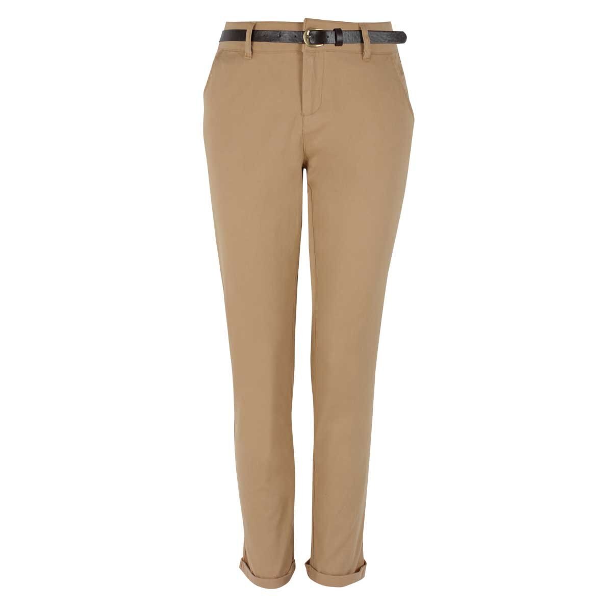 Pantalón Corte Skinny con Valenciana Y Cinturón Elle para Dama