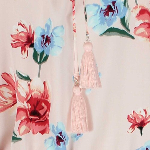 Vestido Hombros Descubiertos Estampado Floral Basel para Mujer
